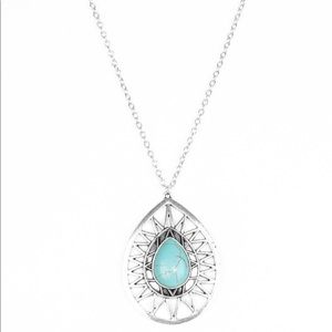 Turquoise Teardrop Pendant Necklace